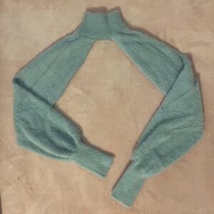 NWOT Zara Fuzzy Blue Shrug Medium